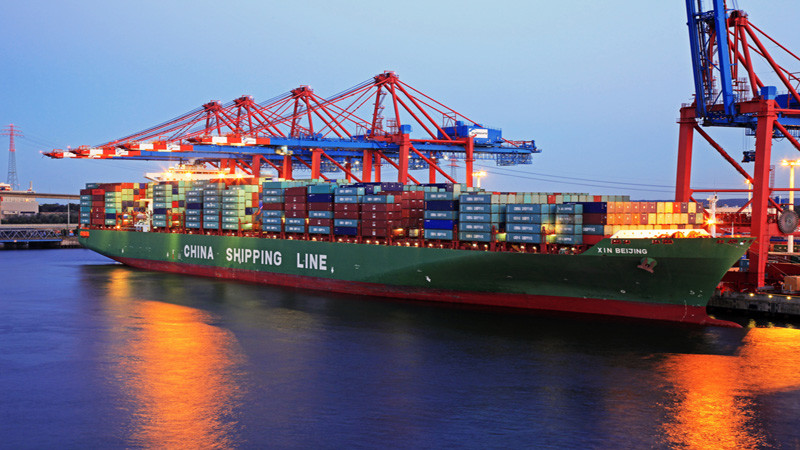 container terminal, harbour of Hamburg, Germany